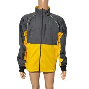 Performance Bicycle Mens Yellow XL Fleece  Lined Riding Jacket w/Zip Pockets EUC